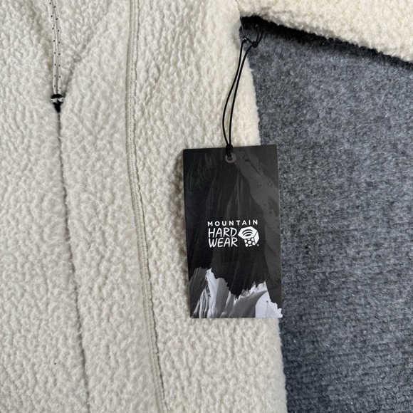 Mountain Hardwear HiCamp‎ Fleece Jacket Womens Medium Cream White Long Full Zip - Picture 6 of 11